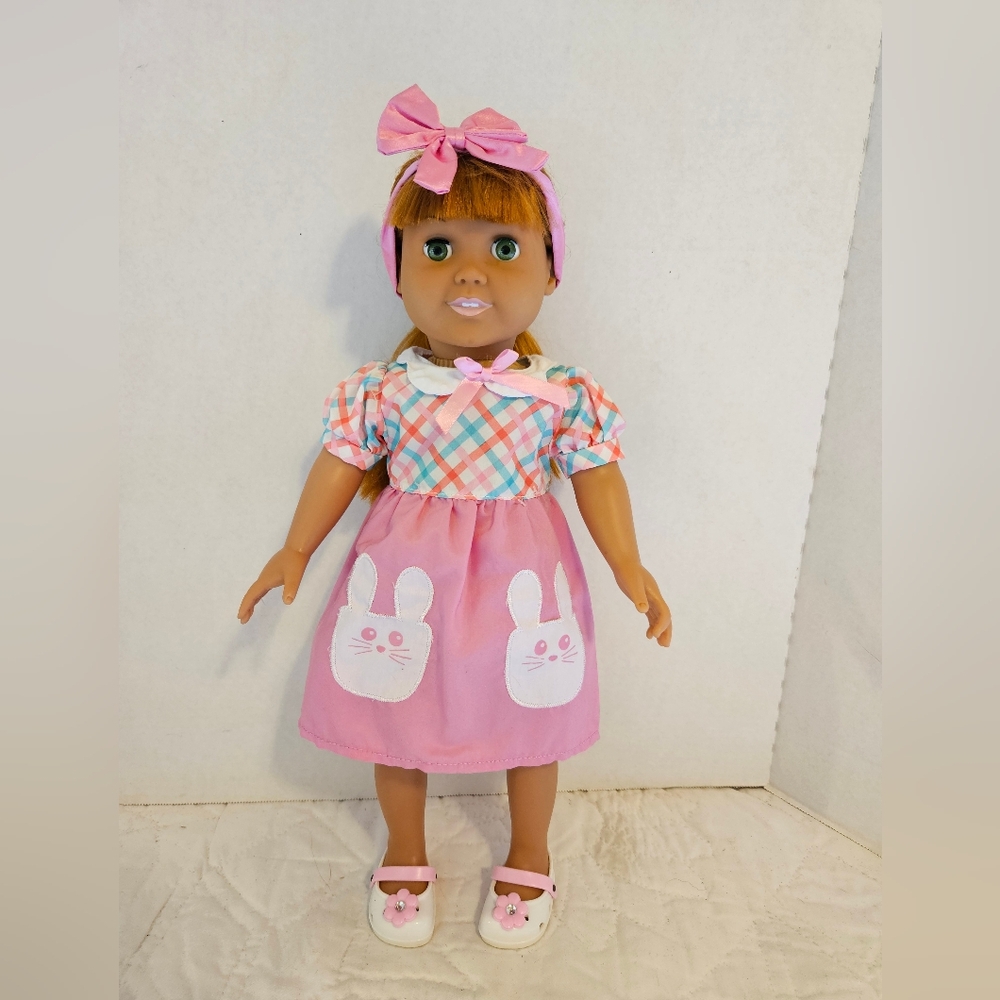 1996 FIBRE CRAFT 18"DOLL WITH 4PC OUTFIT